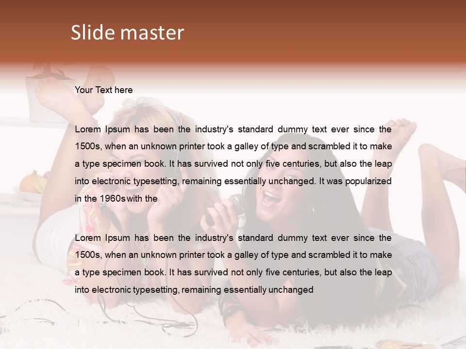 Talking Female Microphone PowerPoint Template