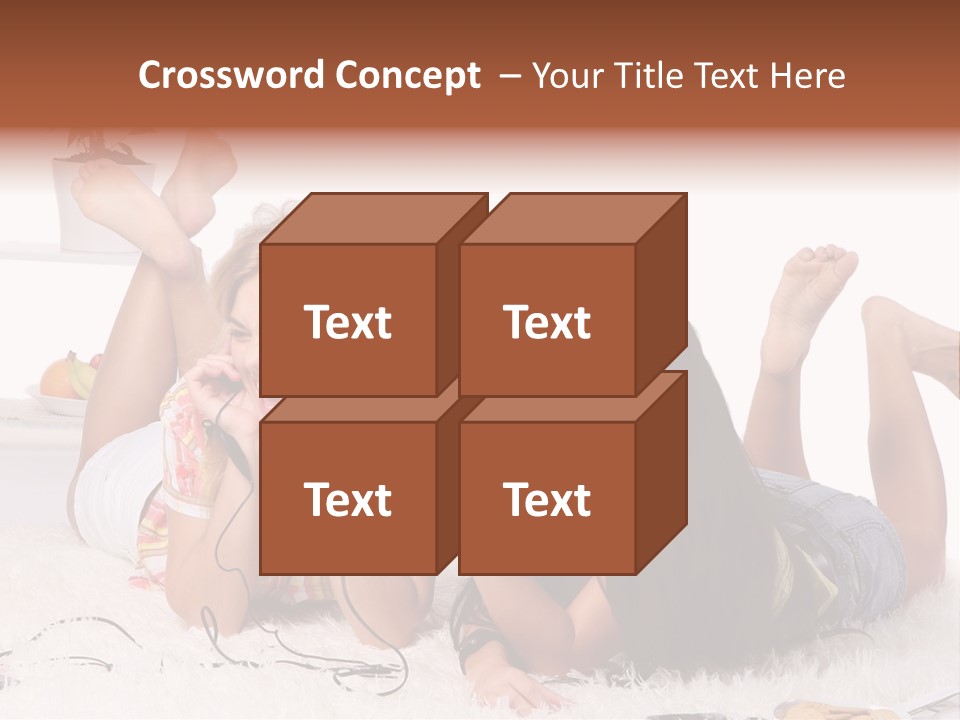 Talking Female Microphone PowerPoint Template