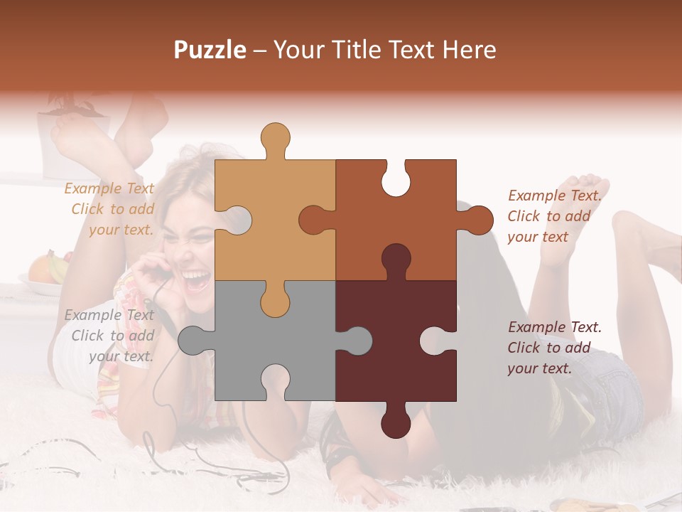 Talking Female Microphone PowerPoint Template