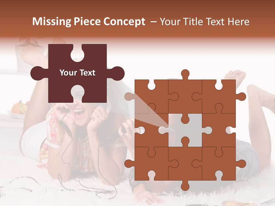 Talking Female Microphone PowerPoint Template