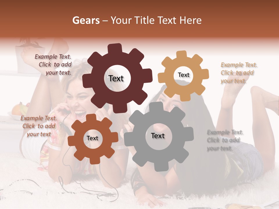 Talking Female Microphone PowerPoint Template