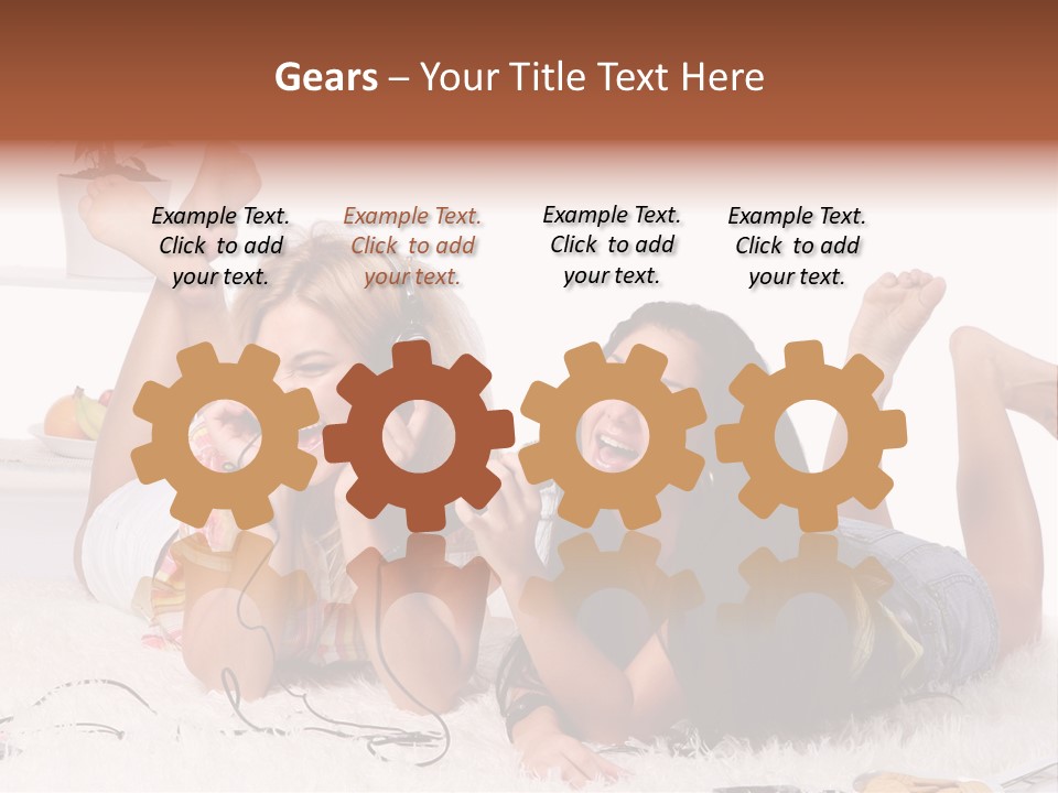 Talking Female Microphone PowerPoint Template