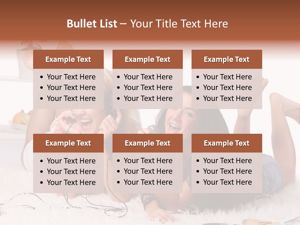 Talking Female Microphone PowerPoint Template