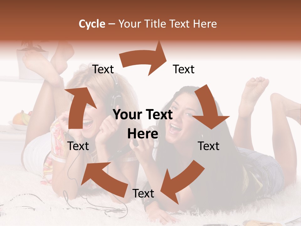 Talking Female Microphone PowerPoint Template