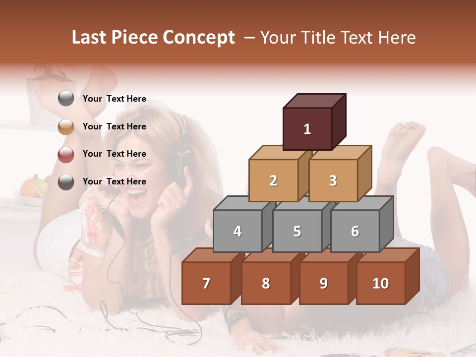 Talking Female Microphone PowerPoint Template