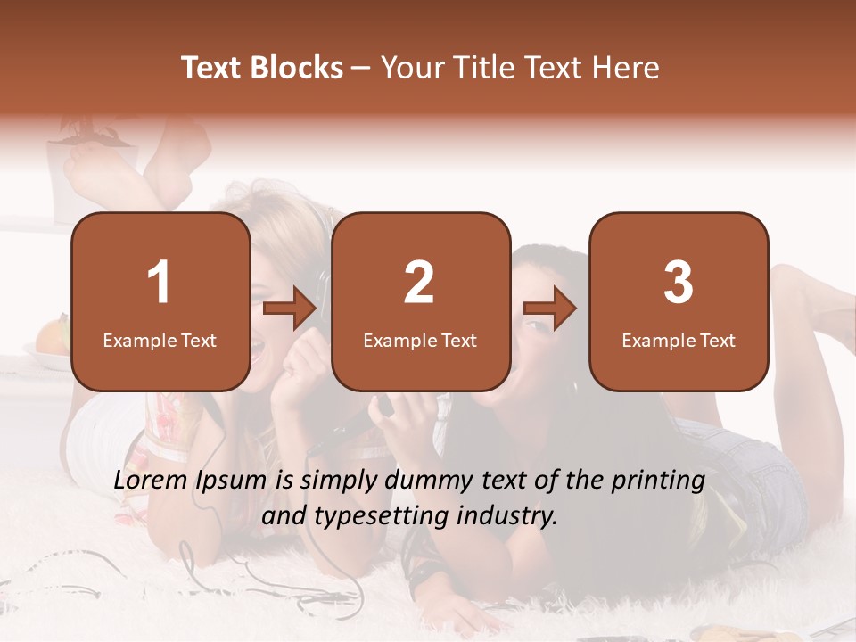 Talking Female Microphone PowerPoint Template
