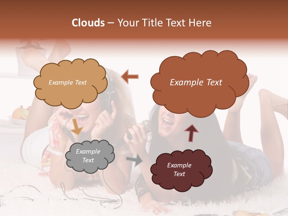 Talking Female Microphone PowerPoint Template