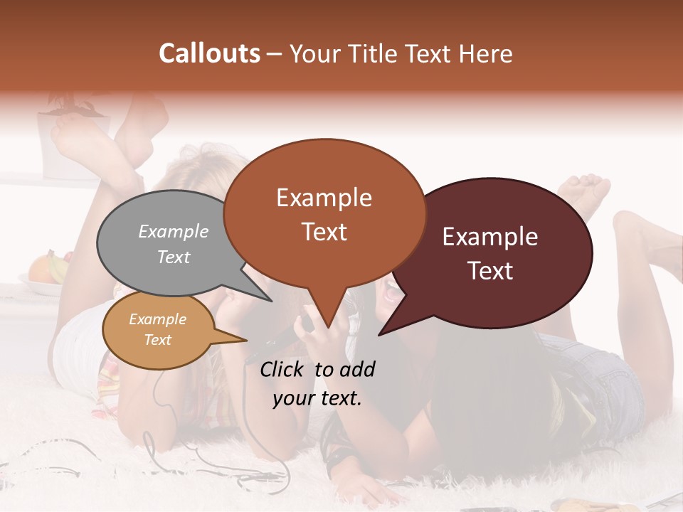 Talking Female Microphone PowerPoint Template