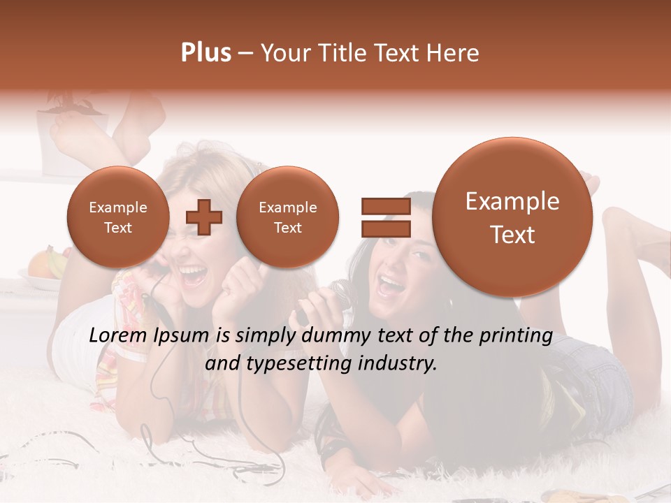 Talking Female Microphone PowerPoint Template