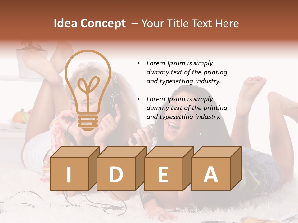 Talking Female Microphone PowerPoint Template