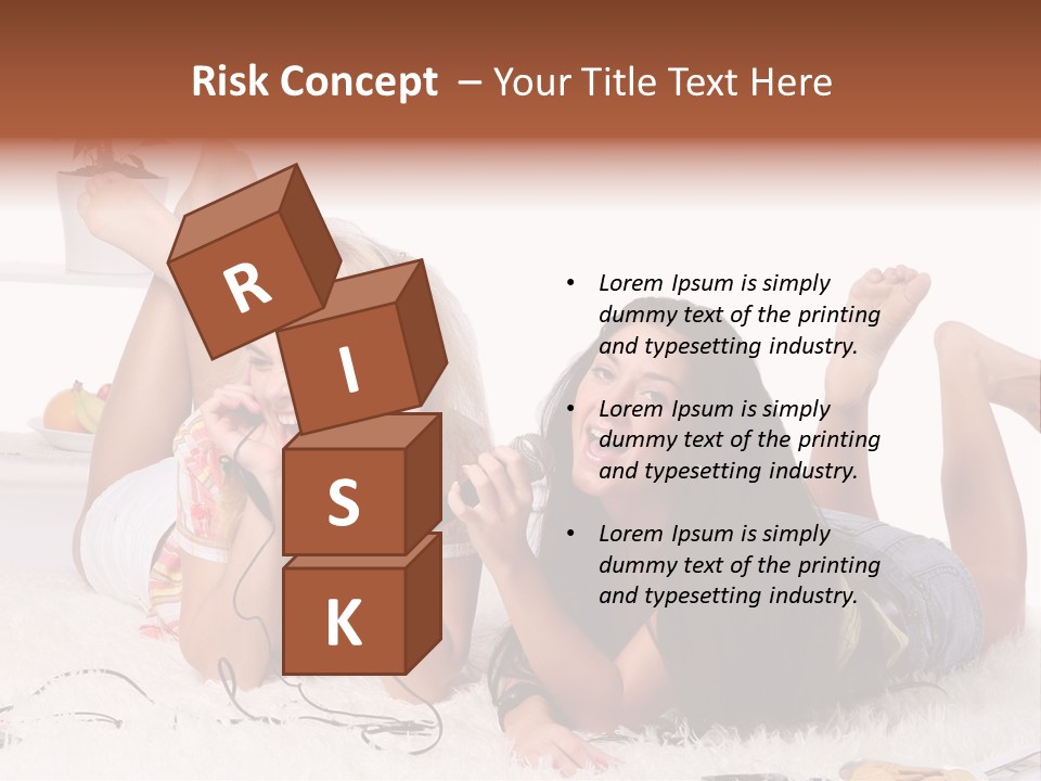 Talking Female Microphone PowerPoint Template