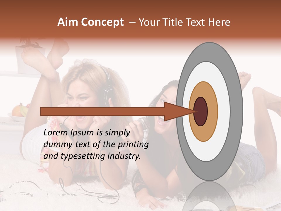 Talking Female Microphone PowerPoint Template