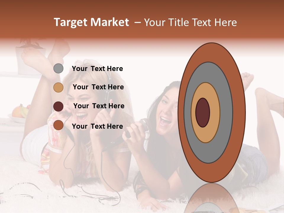 Talking Female Microphone PowerPoint Template