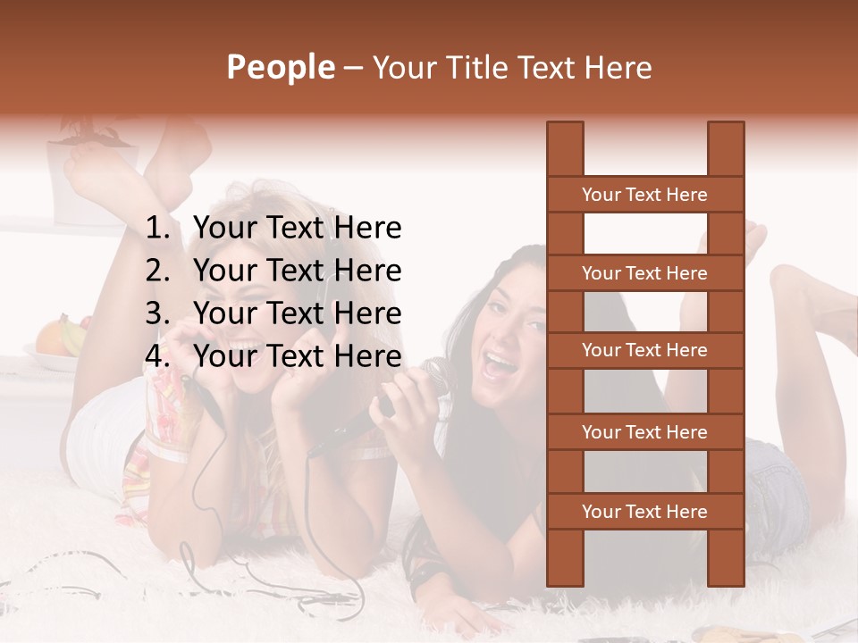 Talking Female Microphone PowerPoint Template