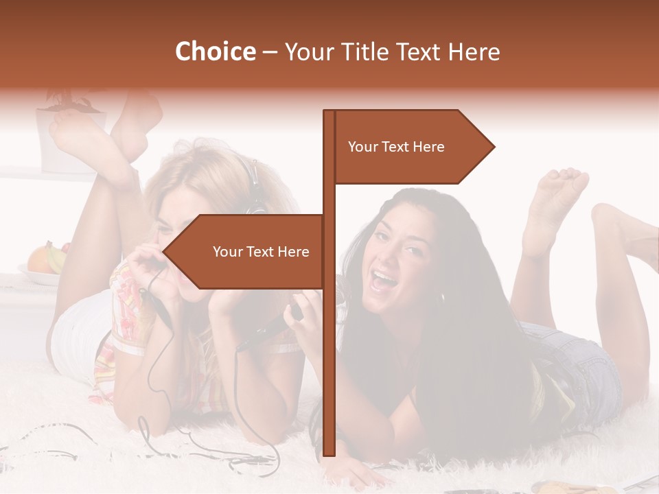 Talking Female Microphone PowerPoint Template