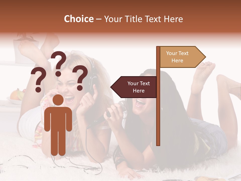 Talking Female Microphone PowerPoint Template