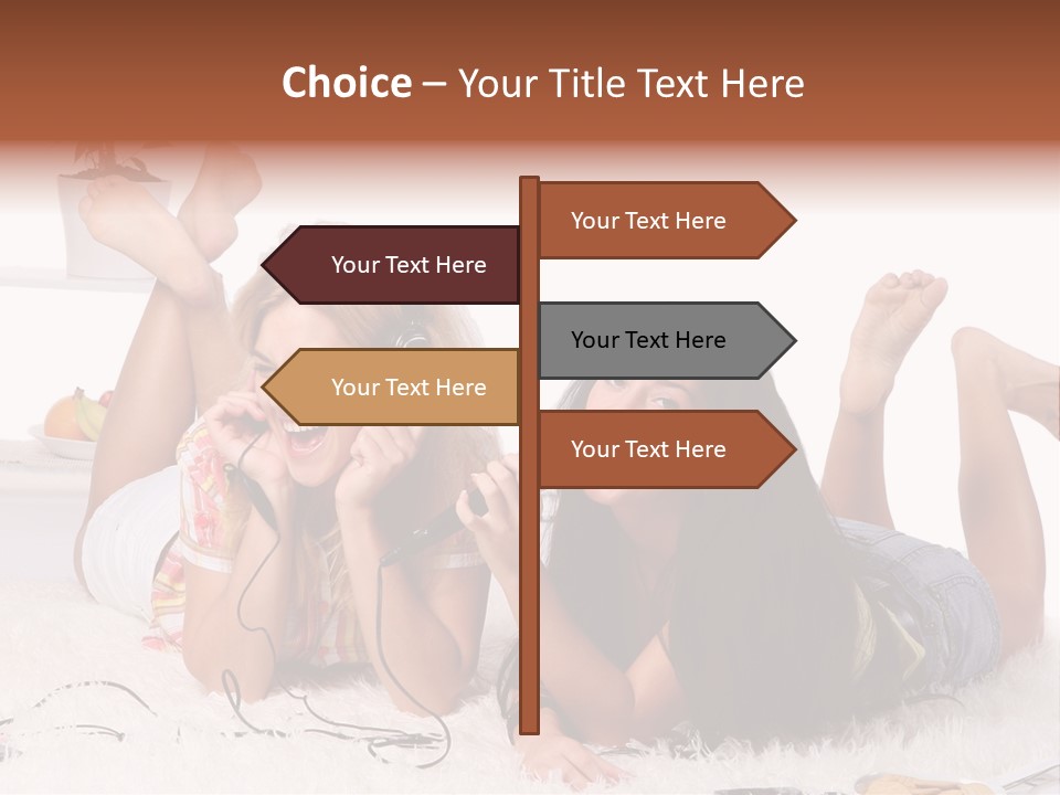 Talking Female Microphone PowerPoint Template