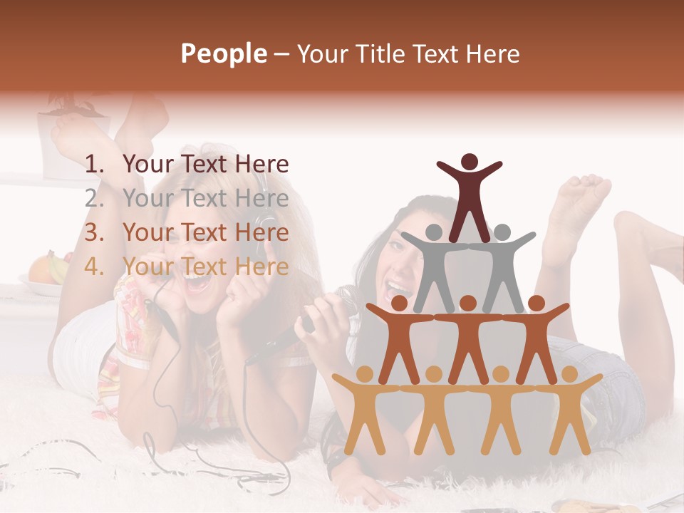 Talking Female Microphone PowerPoint Template