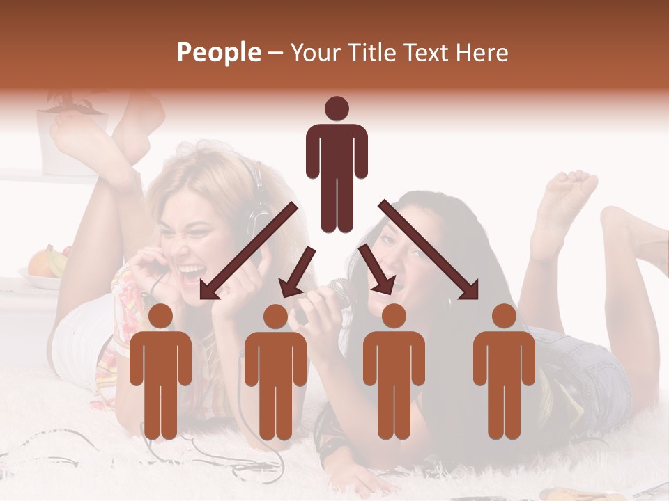 Talking Female Microphone PowerPoint Template