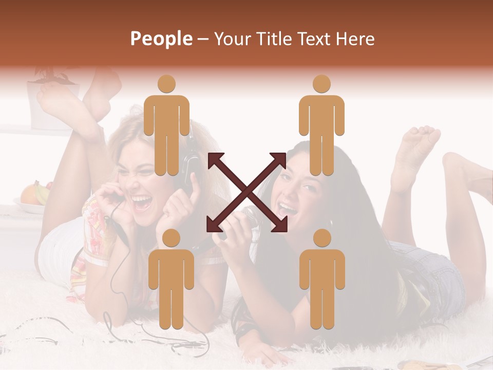 Talking Female Microphone PowerPoint Template