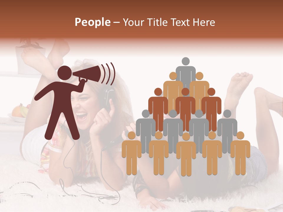 Talking Female Microphone PowerPoint Template