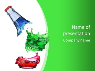Isolated Bottle Green PowerPoint Template