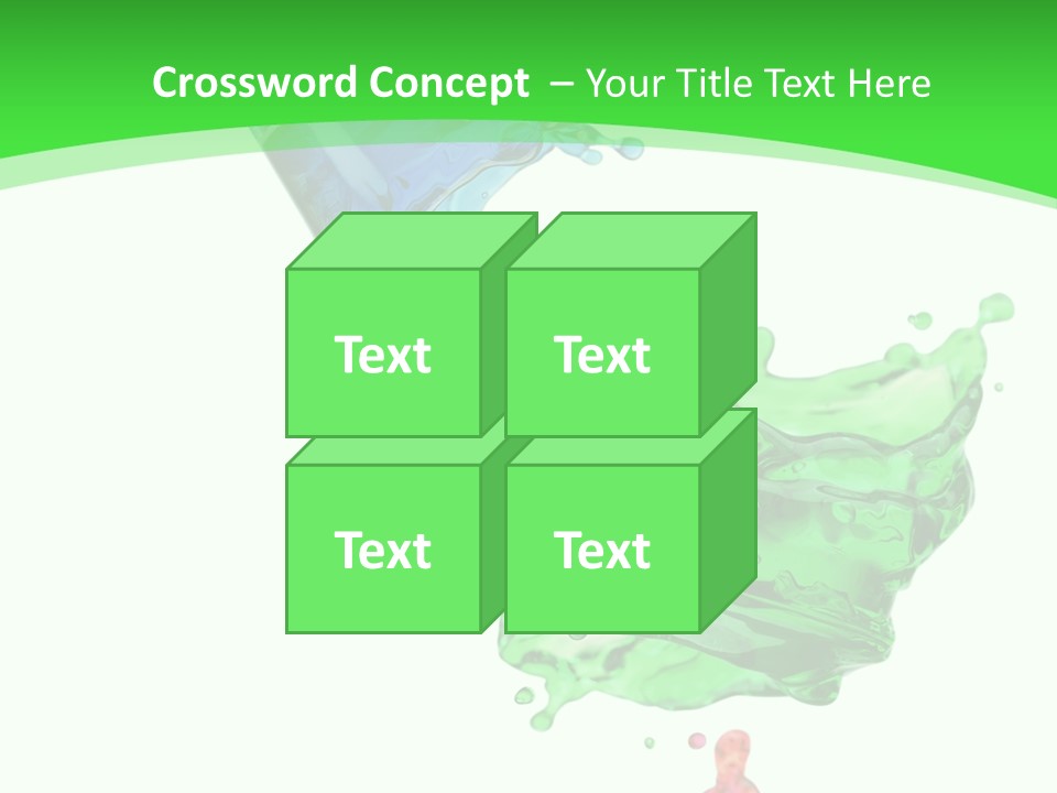 Isolated Bottle Green PowerPoint Template