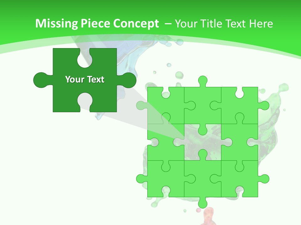 Isolated Bottle Green PowerPoint Template