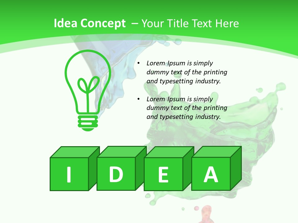 Isolated Bottle Green PowerPoint Template