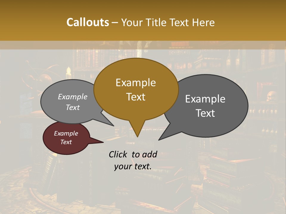 Witchcraft Dark Background PowerPoint Template