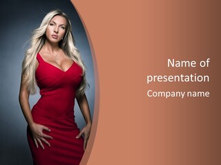 Sultry Hands Breast PowerPoint Template