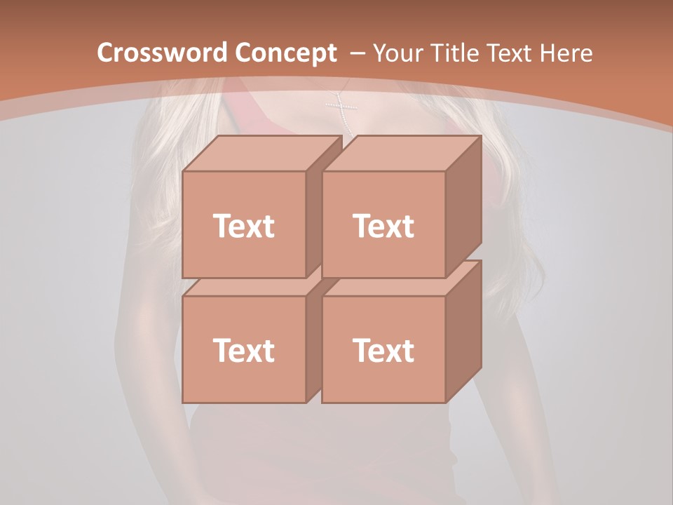 Sultry Hands Breast PowerPoint Template