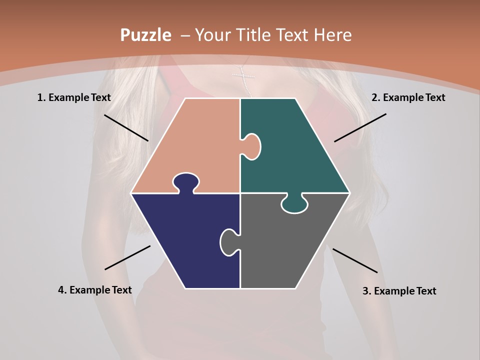 Sultry Hands Breast PowerPoint Template