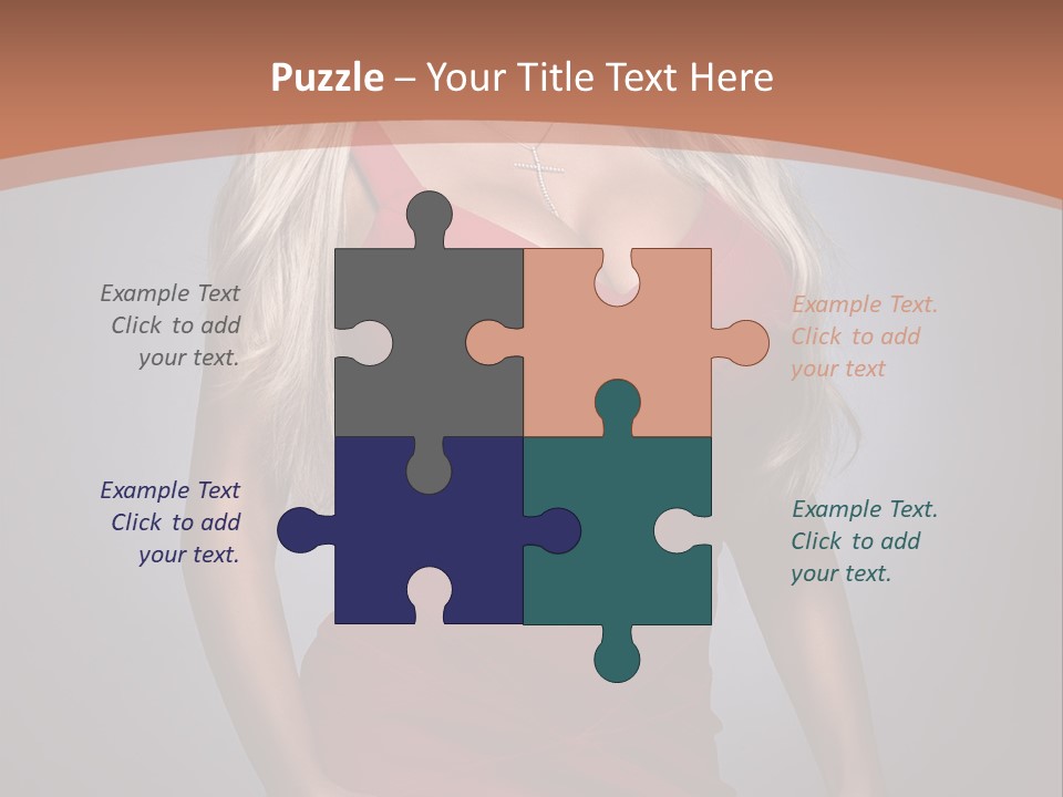 Sultry Hands Breast PowerPoint Template