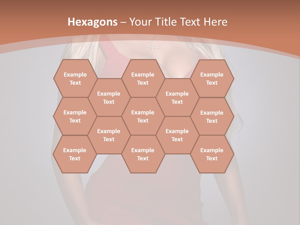 Sultry Hands Breast PowerPoint Template