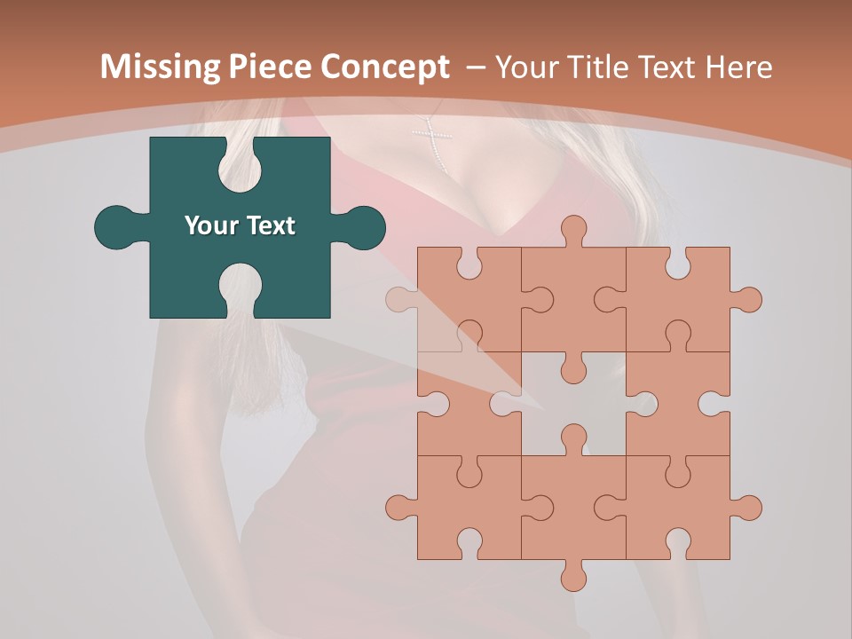 Sultry Hands Breast PowerPoint Template