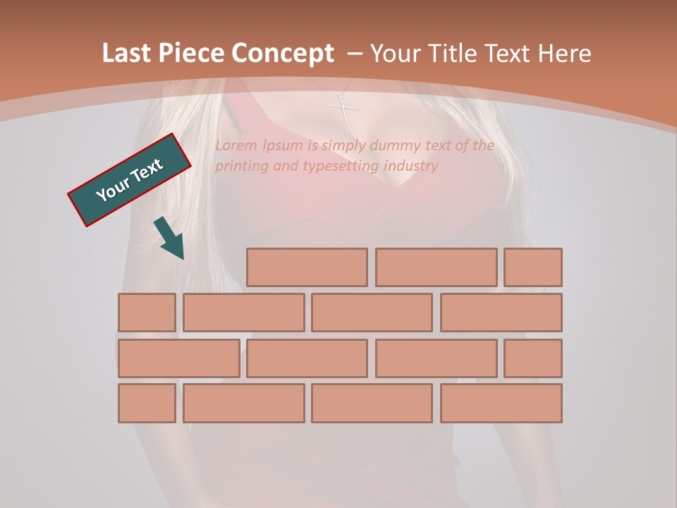 Sultry Hands Breast PowerPoint Template