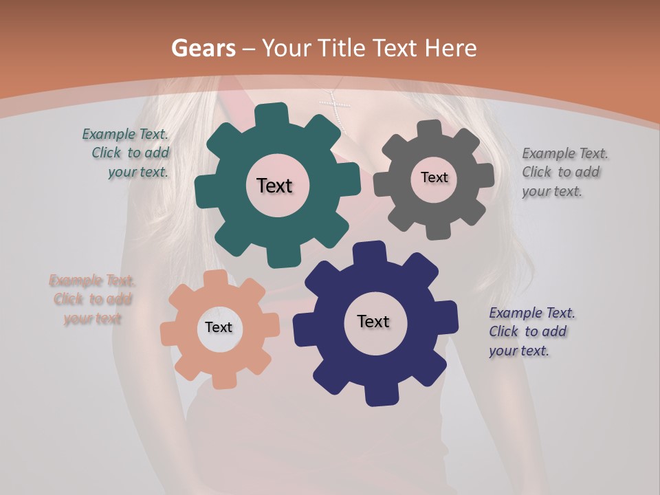 Sultry Hands Breast PowerPoint Template