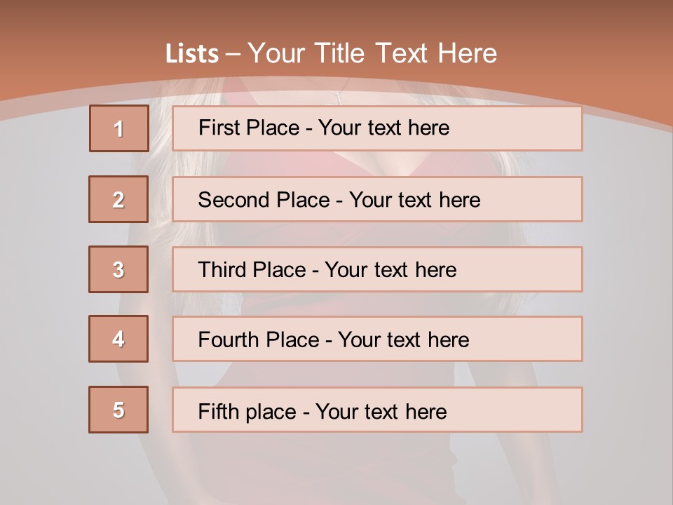 Sultry Hands Breast PowerPoint Template