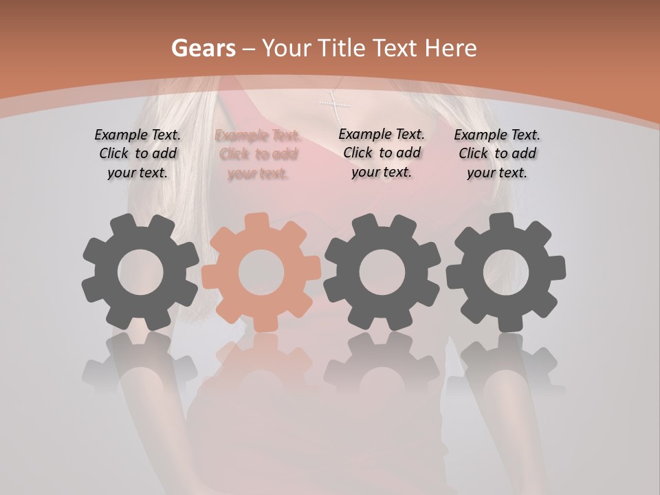 Sultry Hands Breast PowerPoint Template