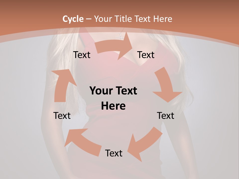 Sultry Hands Breast PowerPoint Template