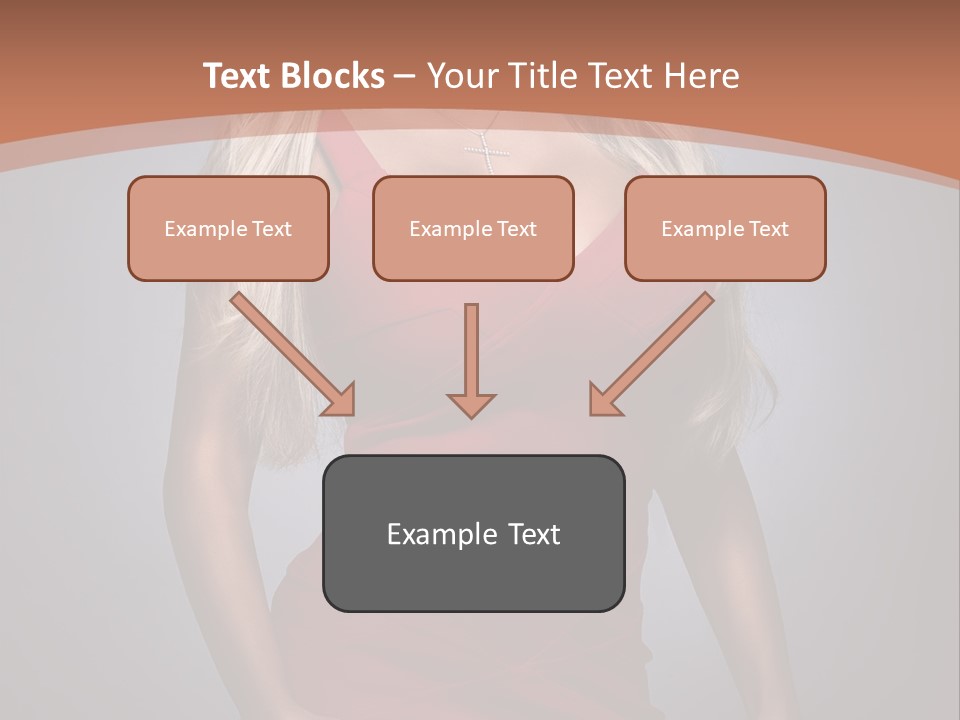 Sultry Hands Breast PowerPoint Template
