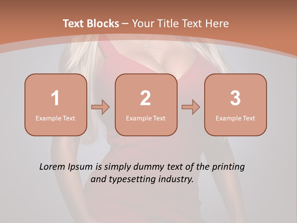 Sultry Hands Breast PowerPoint Template