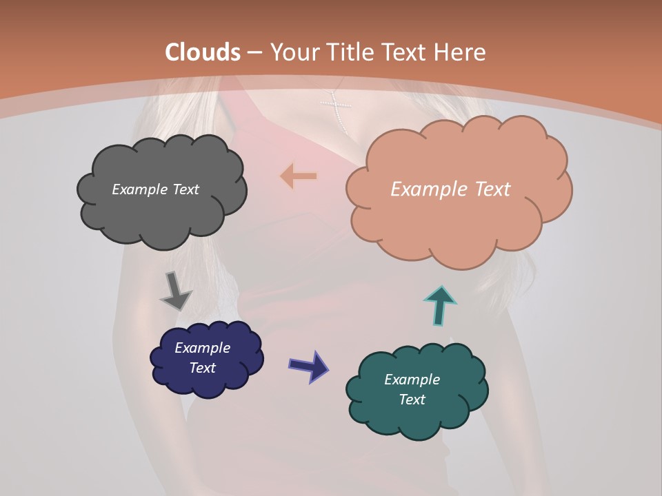 Sultry Hands Breast PowerPoint Template