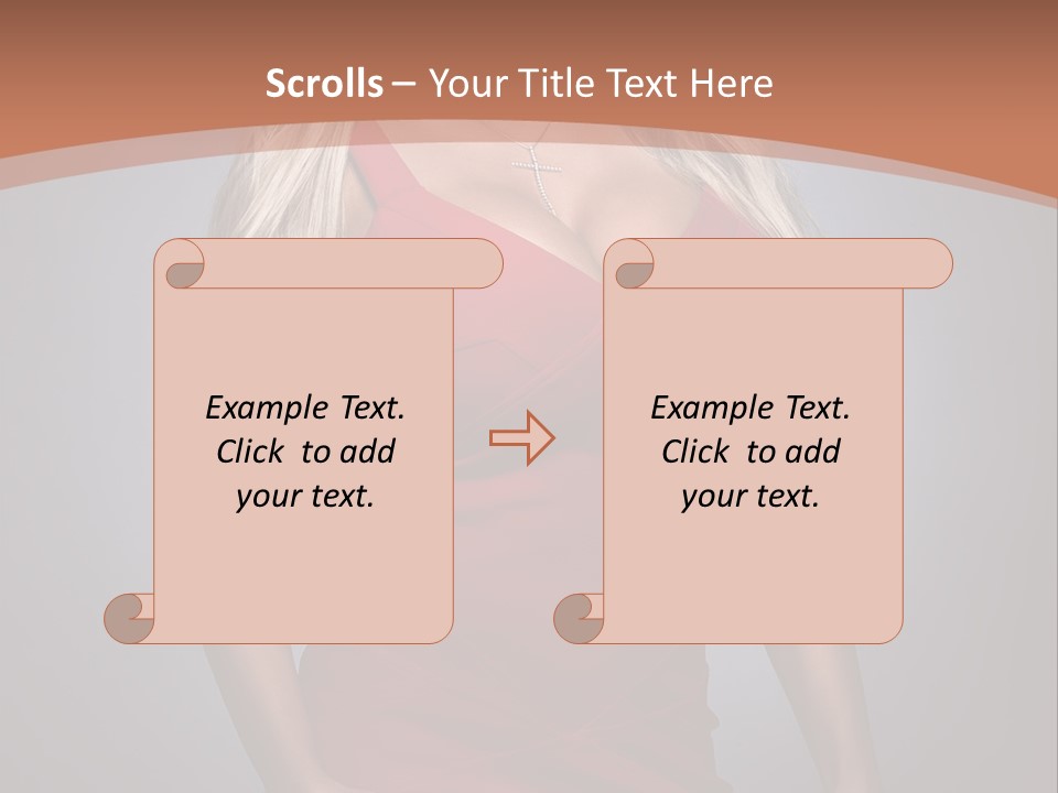 Sultry Hands Breast PowerPoint Template