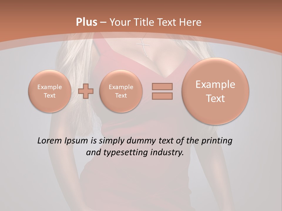 Sultry Hands Breast PowerPoint Template