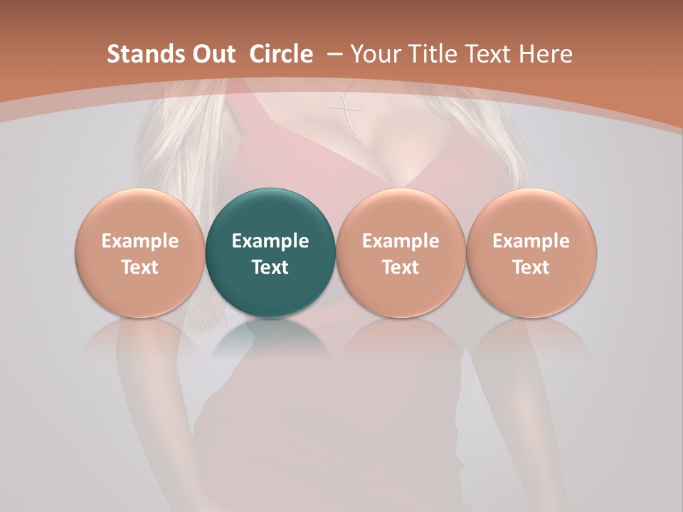 Sultry Hands Breast PowerPoint Template