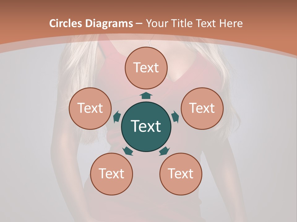 Sultry Hands Breast PowerPoint Template