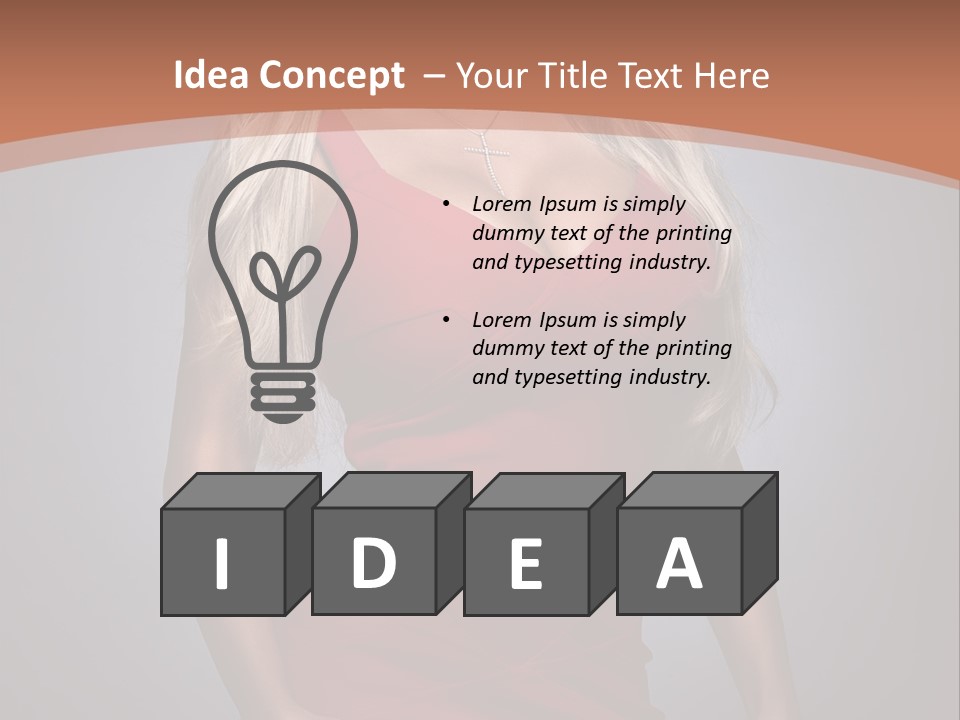 Sultry Hands Breast PowerPoint Template