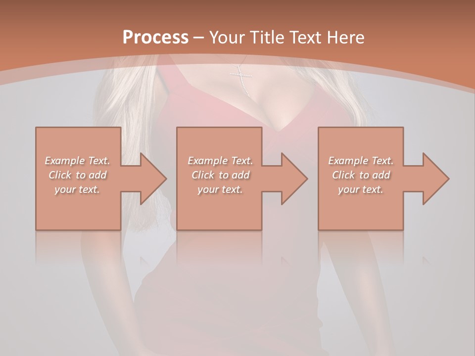 Sultry Hands Breast PowerPoint Template